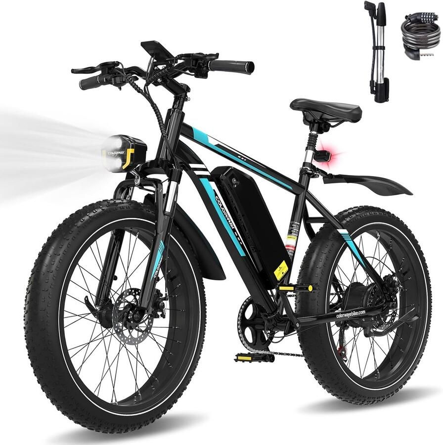 Hitway Elektrische Fiets BK8SP Trendy 26 Inch City Commuter EBike met Afneembare 36V 10.4Ah Lithium Batterij E-Bike met 250W Motor Damesfiets IP54 Waterdicht Met fietstas