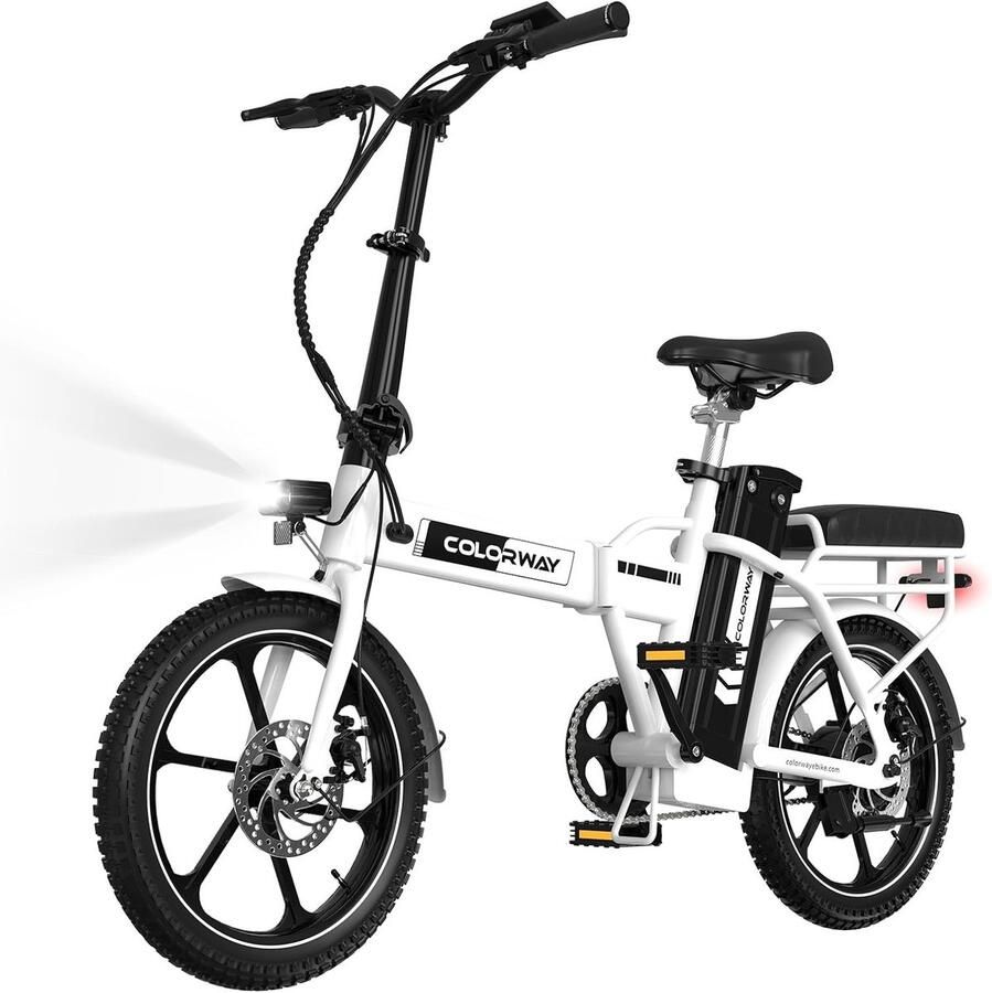 Hitway Colorway Elektrische Fiets BK6S1 Trendy 20*3.0 Inch Fat Tire City Commuter EBike met Afneembare 36V 12Ah Lithium Batterij Opvouwbaar Mountain E-Bike met 250W Motor 7 Versnellingen IP54 Waterdicht