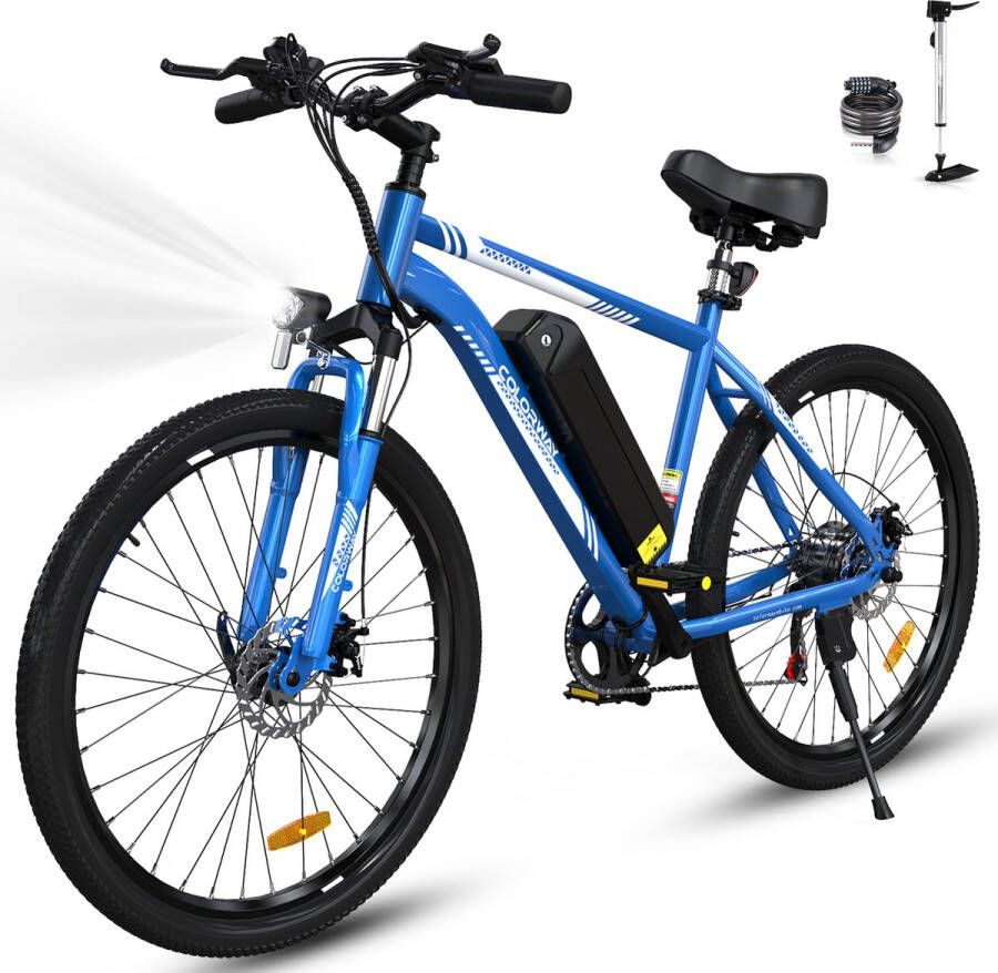 Colorway Elektrische Fiets BK15 26Inch Mountain EBike met Afneembare 36V 15Ah Lithium Batterij City Commuter E-Bike met 250W Motor 7 Versnellingen IP54 Waterdicht