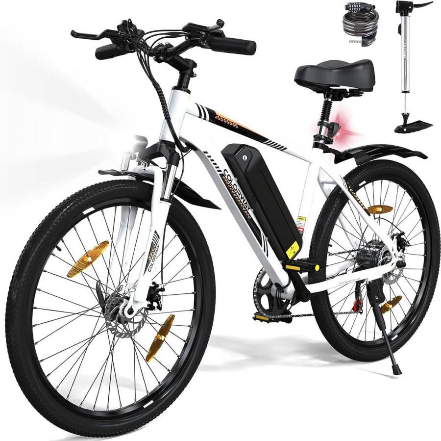 Colorway Elektrische Fiets BK15 26Inch Mountain EBike met Afneembare 36V 15Ah Lithium Batterij City Commuter E-Bike met 250W Motor 7 Versnellingen IP54 Waterdicht