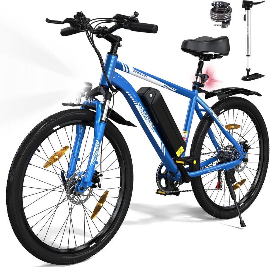 Colorway Elektrische Fiets BK15 Trendy 26Inch Mountain EBike met Afneembare 36V 15Ah Lithium Batterij City Commuter E-Bike met 250W Motor 7 Versnellingen