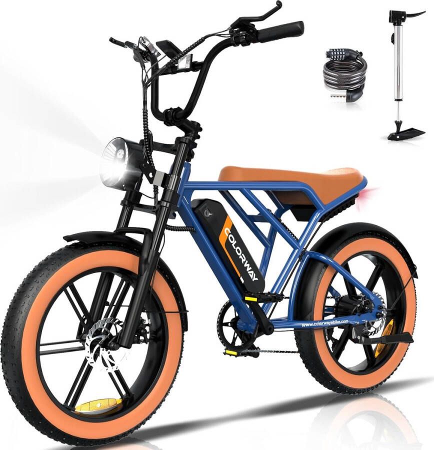 Hitway Colorway Elektrische Fiets BK11MS 20*3.0 Inch Fat Tire City Commuter EBike met Afneembare 36V 12Ah Lithium Batterij Opvouwbaar Mountain E-Bike met 250W Motor 7 Versnellingen IP54 Waterdicht - Foto 3
