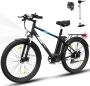 Colorway BK6S Elektrische Fiets 20*3.0 Inch Fat Tire City Commuter EBike met Afneembare 36V 15Ah Lithium Batterij Opvouwbaar Mountain E-Bike met 250W Motor 7 Versnellingen IP54 Waterdicht Met fietstas - Thumbnail 1