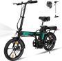 Hitway Colorway Elektrische Fiets BK5 16 Inch City Commuter EBike met Afneembare 36V 8.4Ah Lithium Batterij Opvouwbaar E-Bike met 250W Motor IP54 Waterproof - Thumbnail 1