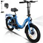 Colorway Elektrische Fiets BK6G Trendy 20*3.0 Inch Fat Tire City Commuter EBike met Afneembare 36V 12Ah Lithium Batterij Opvouwbaar Mountain E-Bike met 250W Motor IP54 Waterdicht - Thumbnail 2