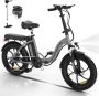 Colorway BK6S Elektrische Fiets 20*3.0 Inch Fat Tire City Commuter EBike met Afneembare 36V 15Ah Lithium Batterij Opvouwbaar Mountain E-Bike met 250W Motor 7 Versnellingen IP54 Waterdicht Met fietstas - Thumbnail 2
