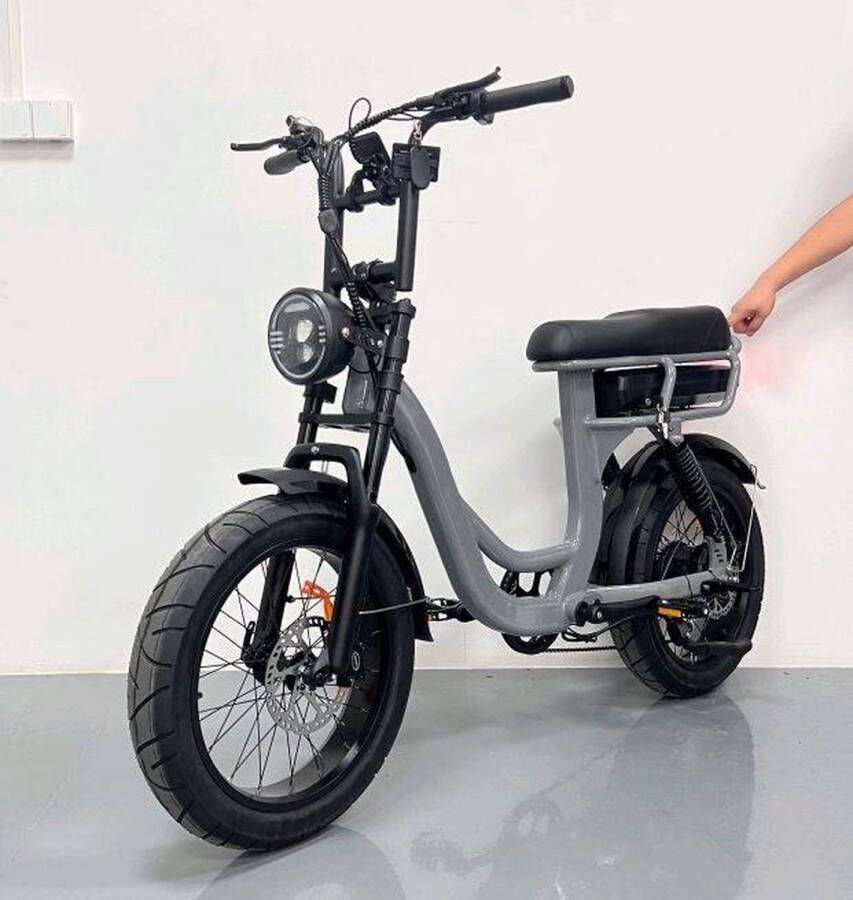 Comfort Inz EB8 Fatbike E Bike Elektrische Fiets 250W 18.5 Ah Hydraulische Remmen -Inc. Alarm Grijs