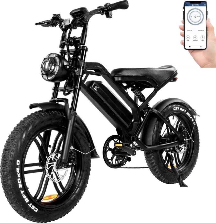 Comfort Inz V20 Fatbike E Bike 250W 15Ah Hydraulische Remmen Model Zwart