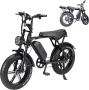 Comfort Inz V8 5.0- Fatbike Elektrische Fiets E Bike Hydraulische Rem Model 15 Ah Accu 250W Donker Grijs - Thumbnail 2