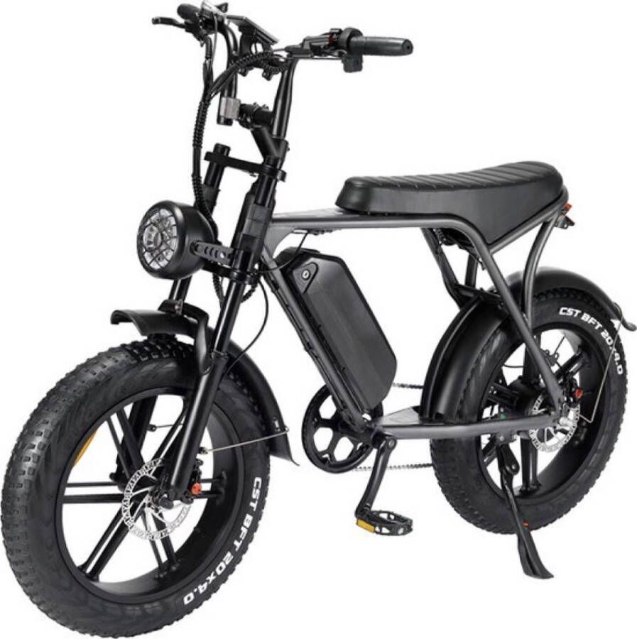 Comfort Inz V8 5.0- Fatbike Elektrische Fiets E Bike Hydraulische Remmen Model 15 Ah Accu 250W Zwart