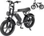 Comfort Inz V8 5.5 Hydraulische rem model Fatbike Elektrische Fiets E Bike 250W 15Ah Zwart Incl. Achterrek zitje - Thumbnail 2