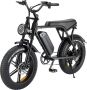 Comfort Inz V8 5.5 Hydraulische rem model Fatbike Elektrische Fiets E Bike 250W 15Ah Zwart Incl. Achterrek zitje - Thumbnail 1