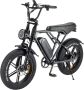 Comfort Inz V8 H9 Fatbike Elektrische fiets E bike Hydraulische rem Achtervering 250W 15Ah Matt Grijs - Thumbnail 1