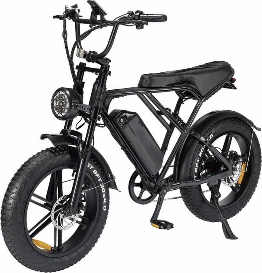 Comfort Inz V8 H9 Fatbike Elektrische fiets E bike Hydraulische remmen Achtervering 250W 15Ah Zwart