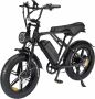 Comfort Inz V8 H9 Fatbike Elektrische fiets E bike Hydraulische rem Achtervering 250W 15Ah Matt Grijs - Thumbnail 1