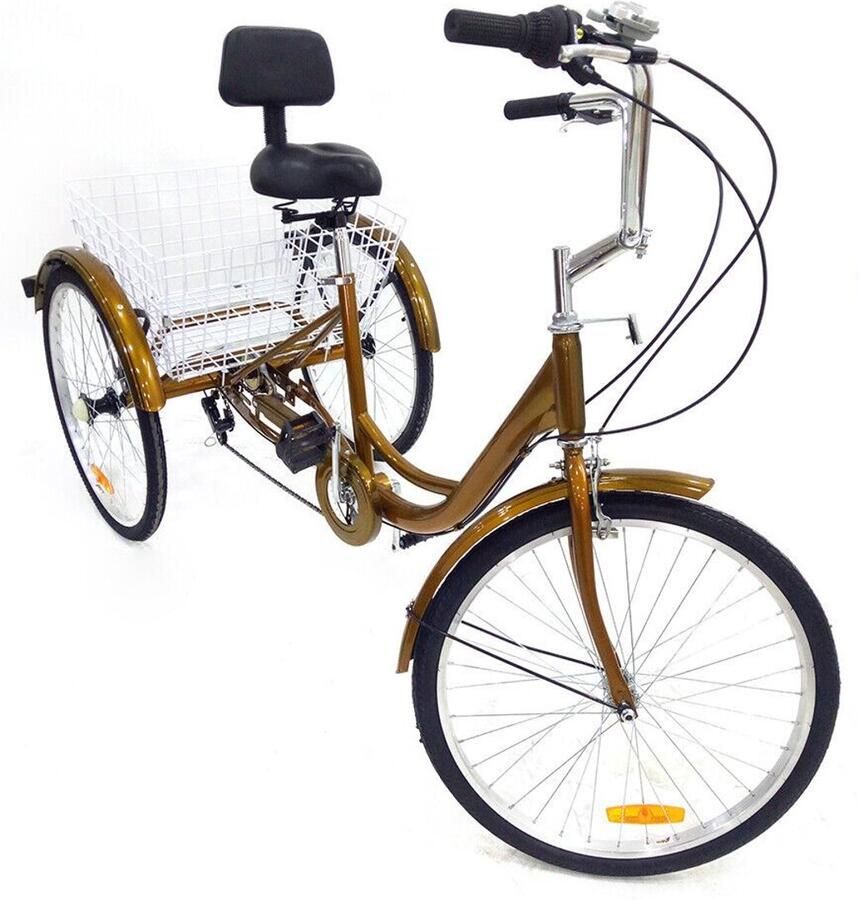 Corenia Driewieler Voor Volwassenen – Drie Wielen Fiets – Comfortabele Driewieler – Seniorenfiets – Aluminium Frame – 6 Versnellingen – Ergonomisch Zadel