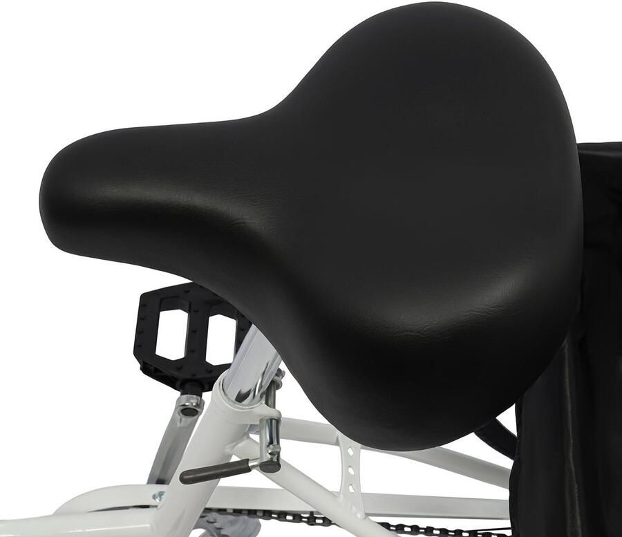 Corenia Driewieler Voor Volwassenen – Driehoeksfiets – Stabiele Fiets – Comfortabele Driewieler – Verstelbaar Zadel – 8 Versnellingen – Stevige Bagagerek