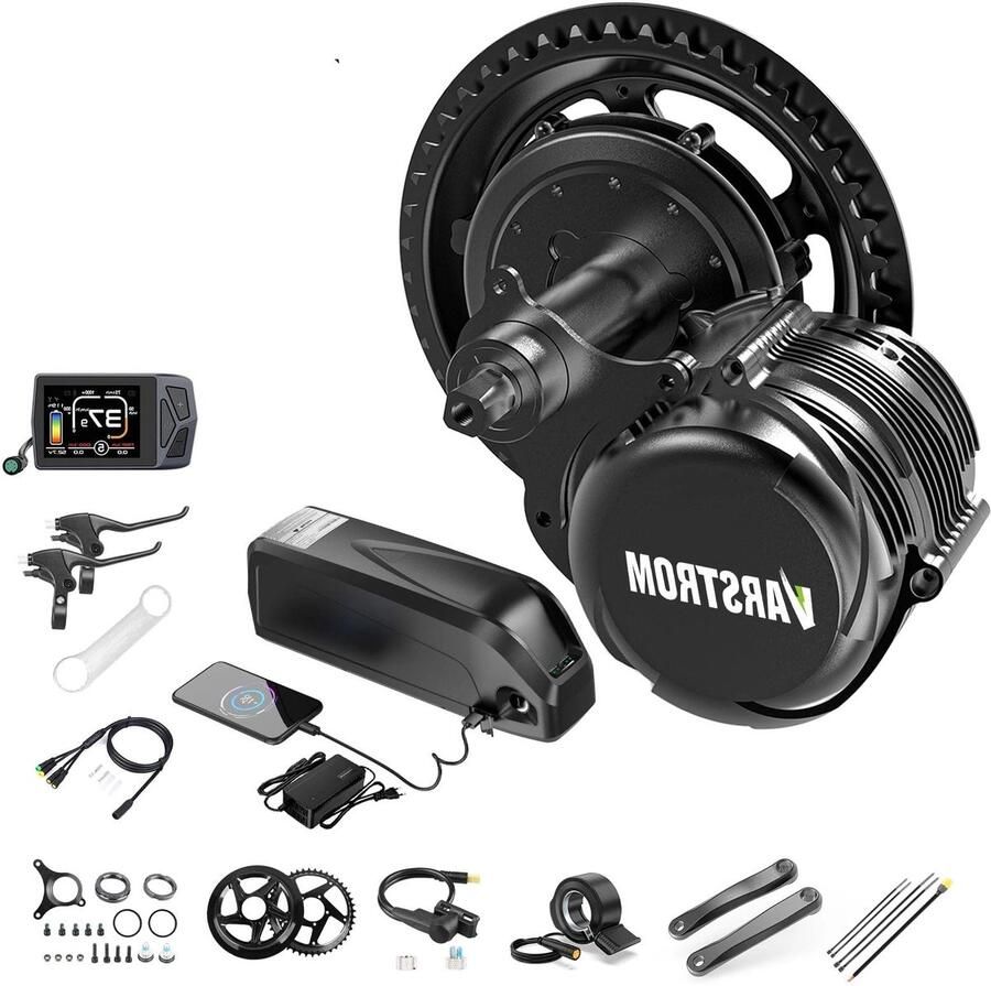 Corenia E-bike Conversiekit – Elektrische Fiets Motor – Middenmotor – Ebike Ombouwset – Fiets Conversieset – 48V 750W Krachtige Ondersteuning – Torque Sensor