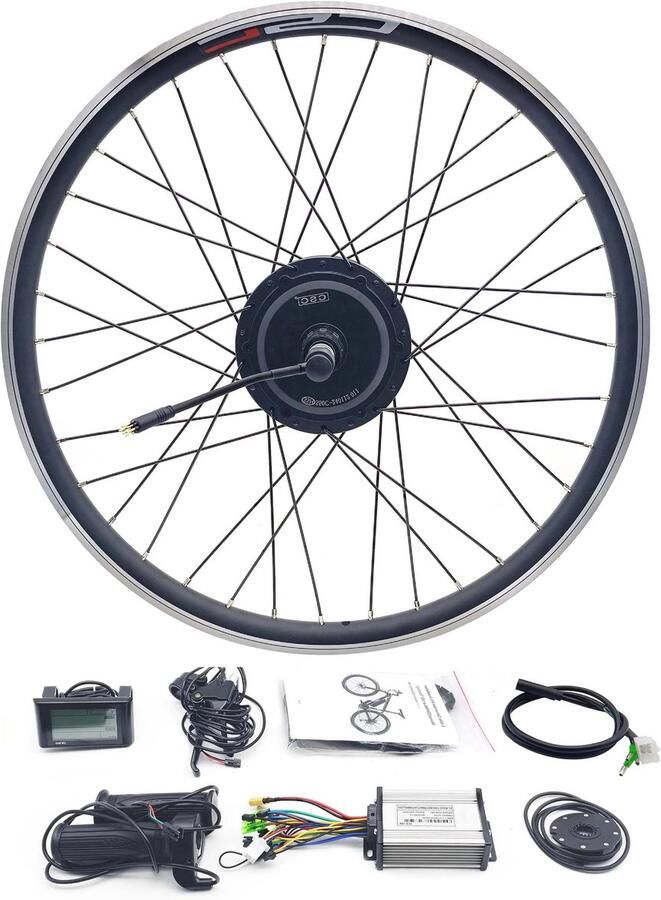 Corenia Elektrische Fiets Conversiekit – E-Bike Ombouwset – Achterwielmotor – Naafversnelling – Fiets Conversiemotor – 500W Vermogen – 48V Spanning – Geschikt Voor 26-29 Inch & 700C Wielen