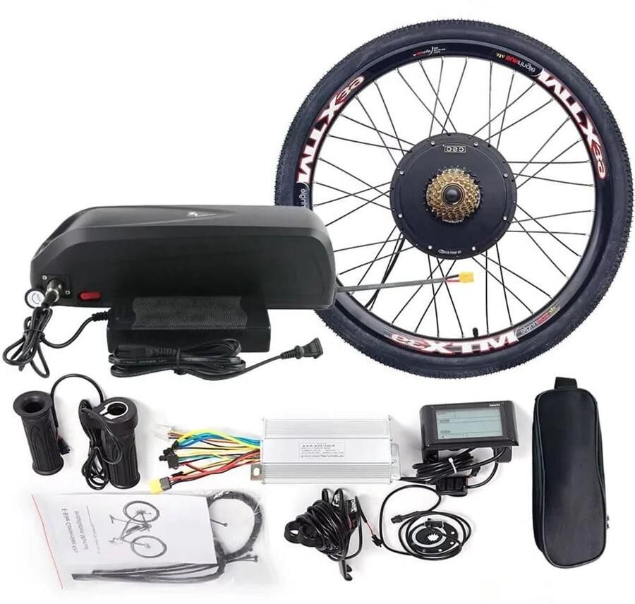 Corenia Ebike Conversiekit – Elektrische Fiets Motor – E-bike Ombouwset – Fiets Conversion Kit – E-bike Upgrade – 48V 1000W Motor – 48V 18Ah Accu – 26 Inch Wiel