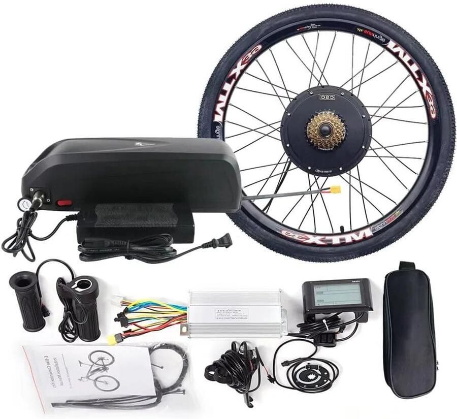 Corenia Ebike Conversiekit – Elektrische Fiets Ombouwset – E-bike Kit – Fiets Motor Set – 48V 1000W Motor – 48V 18AH Accu – Geschikt voor 27 5 Inch – Stil en Krachtig