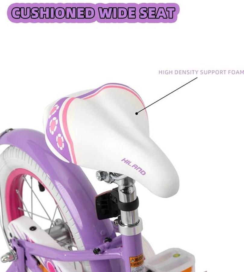 Corenia Kinderfiets Kinderfietsen Meisjesfiets 16” Beginnersfiets Fiets Met Hulpwielen Koolstofstaal Binnen En Buiten Te Gebruiken Roze