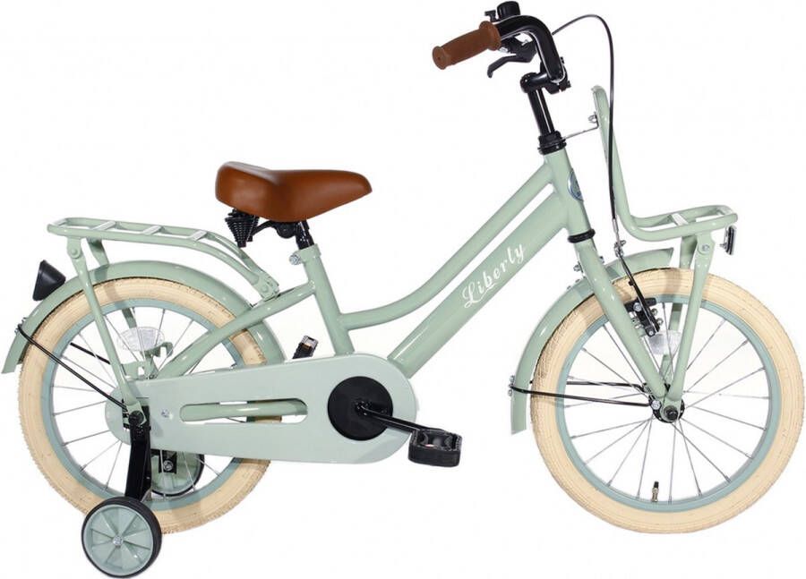 Cortego Liberty Kinderfiets 16 Inch Groen Meisjesfiets Met Zijwieltjes