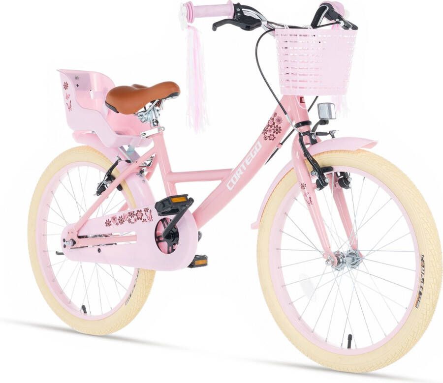 Cortego Liva Meisjesfiets Roze 20 inch Kinderfiets 5 6 & 7 Jaar 120-135 cm