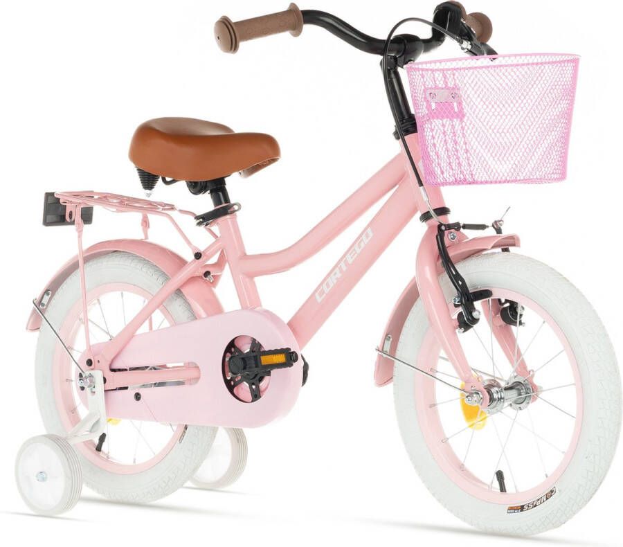 Cortego Mila Meisjesfiets Roze 12 inch Kinderfiets Inclusief Zijwielen 2 3 & 4 Jaar 80-95 cm