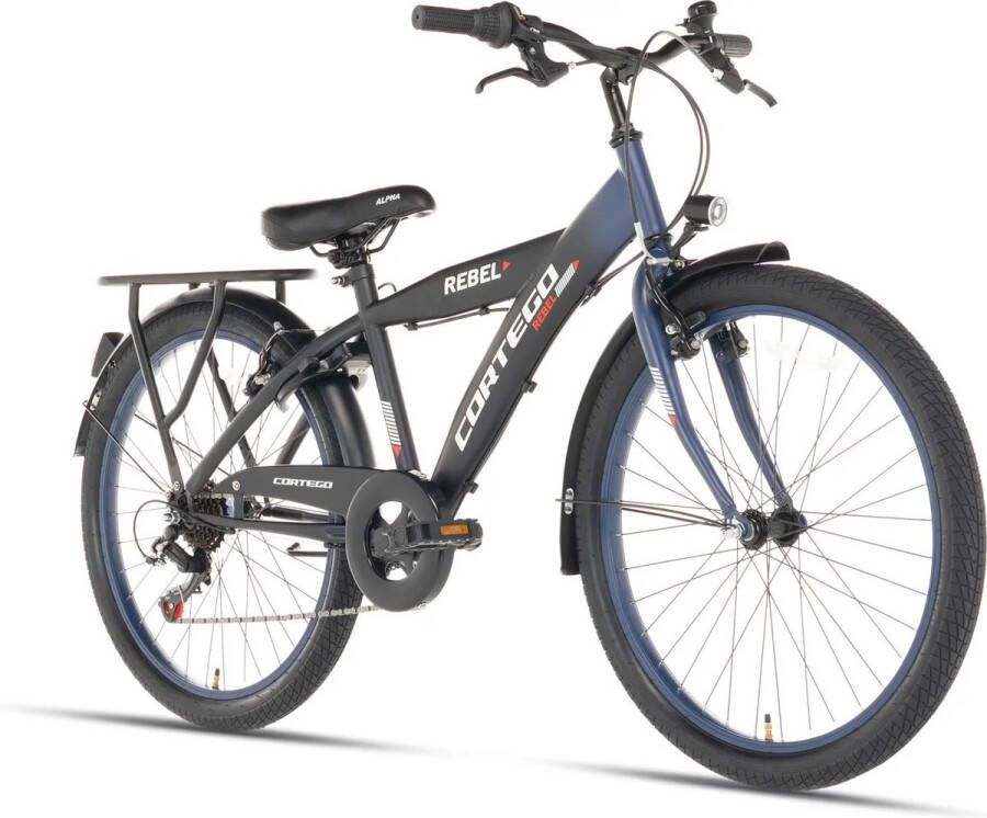 Cortego Rebel Jongensfiets 22 inch Blauw 7 Versnellingen Kinderfiets 6 tot 8 Jaar