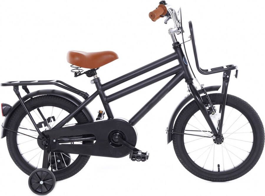 Cortego Urban Jongensfiets Mat Zwart 16 inch