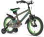 Cortego Valcon Jongensfiets Groen 14 Inch Kinderfiets 2 3 & 4 Jaar 85-100 cm Inclusief Zijwielen - Thumbnail 2