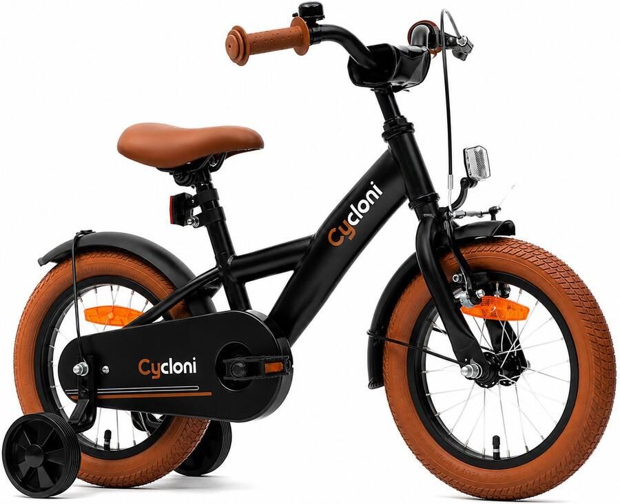Cycloni Kinderfiets 16 inch Jongensfiets Zwart Fiets voor Kind met Zijwieltjes Jongens Kleuterfiets voor Kinderen van 2 3 & 4 Jaar