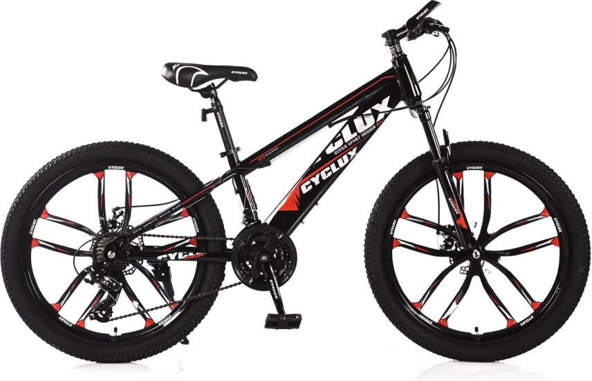 Cyclux Road Bike Jongensfiets Mtb 24 Inch 21 Speed Shimano Oranje