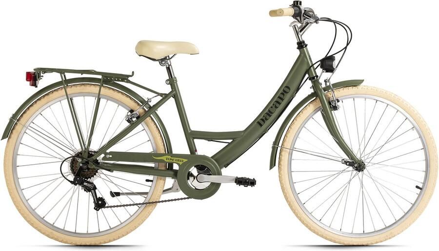 Dacapo damesfiets 26'' Toscana groen oregano 6 versnellingen framemaat 41 cm