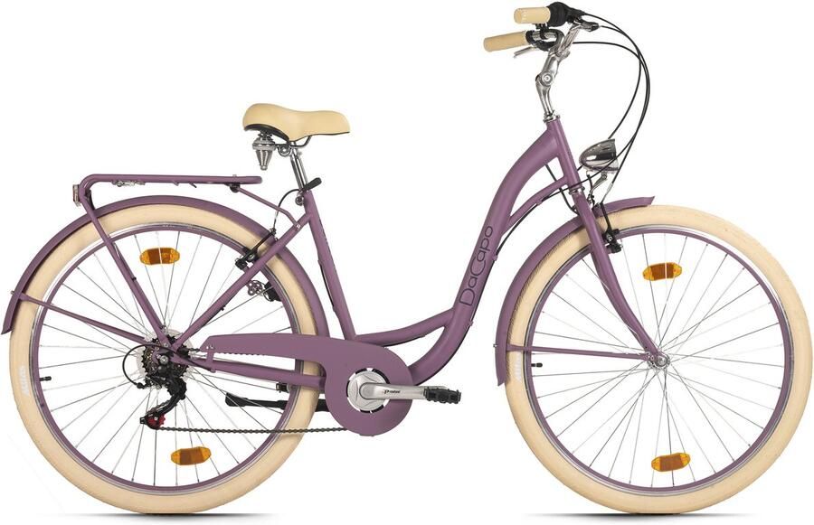 Dacapo Fiets damesfiets 28'' Balloon 6 versnellingen 48 cm lila 48 cm