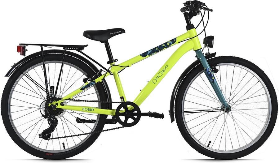 Dacapo kinderfiets 24 Bobby geel 7 versnellingen framemaat 32 cm – vanaf 8 jaar
