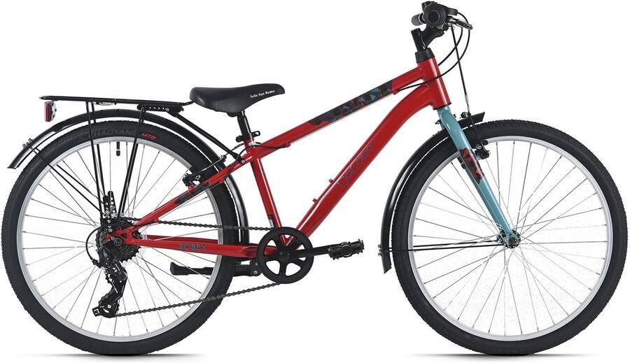 Dacapo kinderfiets 24 Bobby rood 7 versnellingen framemaat 32 cm – vanaf 8 jaar