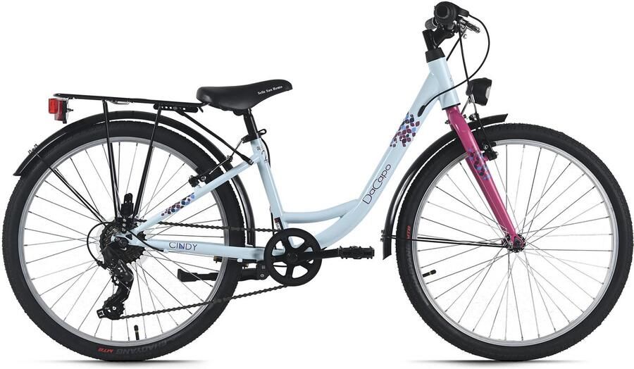 Dacapo kinderfiets 24 Cindy blauw 7 versnellingen FH 32 cm – vanaf 8 jaar