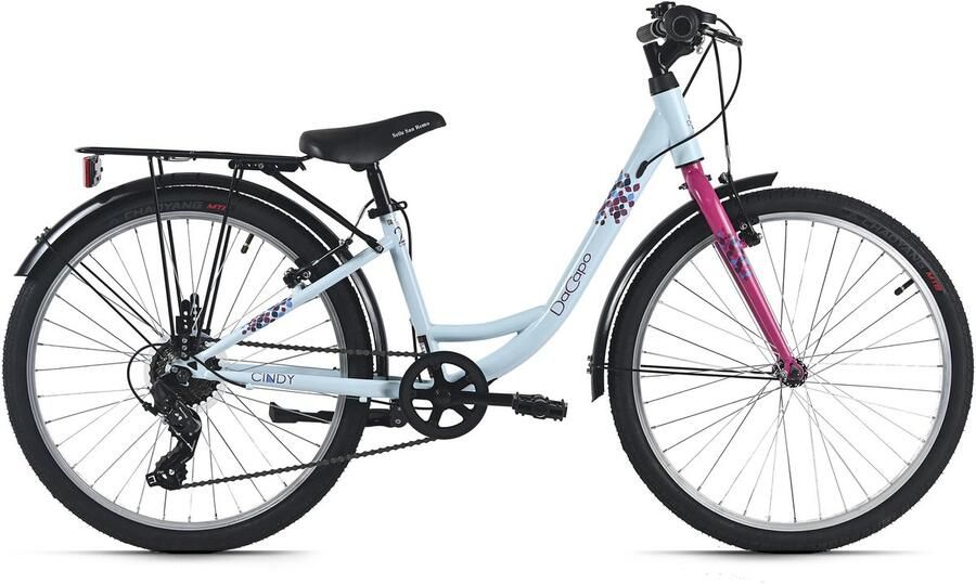 Dacapo kinderfiets 24 Cindy blauw 7 versnellingen framemaat 32 cm – vanaf 8 jaar