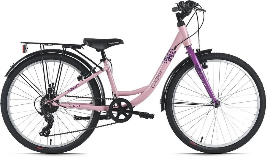 Dacapo kinderfiets 24 Cindy roze 7 versnellingen framemaat 32 cm – vanaf 8 jaar