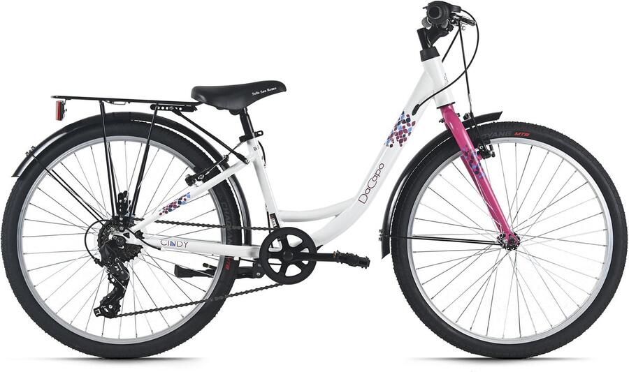 Dacapo kinderfiets 24 Cindy wit 7 versnellingen framemaat 32 cm – vanaf 8 jaar