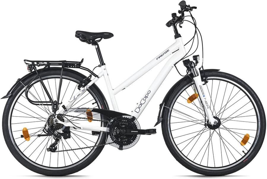 Dacapo Trekkingfiets Dames 28 Firenze 100 Wit 21 Versnellingen Framemaat 48 cm Met V-Brakes