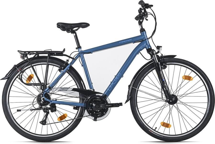 Dacapo Trekkingfiets Heren 28'' Firenze 200 Blauw – 24 versnellingen RH 53 cm V-Brakes