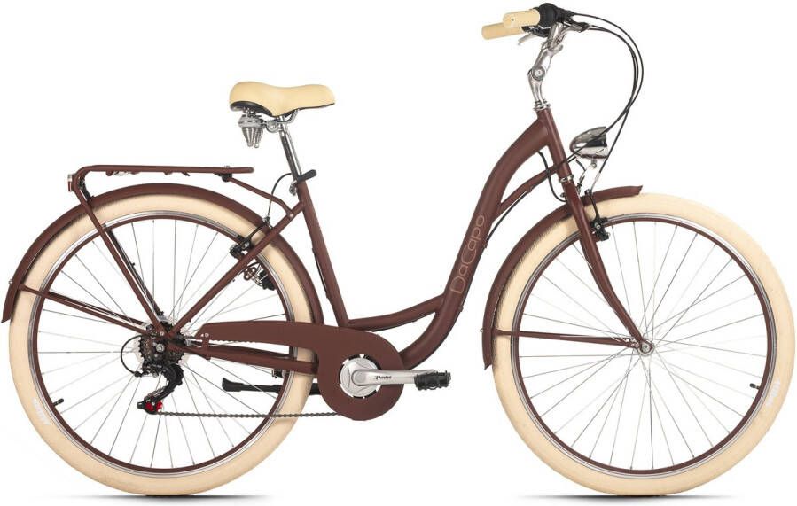 Dacapo Fiets damesfiets 28'' Balloon 6 versnellingen 48 cm Bruin 48 cm