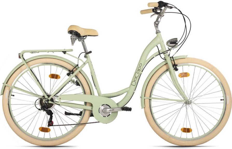 Dacapo Fiets damesfiets 28'' Balloon 6 versnellingen 48 cm groen 48 cm