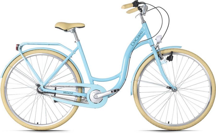 Dacapo Fiets Stadsfiets 3-speed damesfiets Milano 28 inch blauw 51 cm