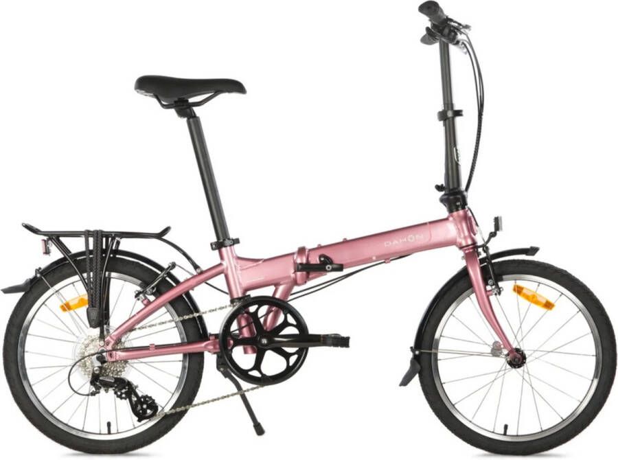 DAHON Mariner D8 Vouwfiets Metallic Roze Mauve 8-speed Shimano derailleur V brakes 20 inch wielen voldoet aan nieuwe vouwfietsregels van de NS