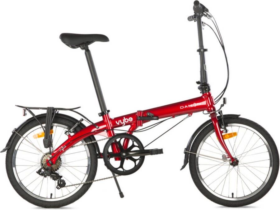 DAHON Vybe D7 Mars Rood Vouwfiets 7-speed Shimano derailleur V brakes 20 inch wielen voldoet aan nieuwe vouwfietsregels van de NS