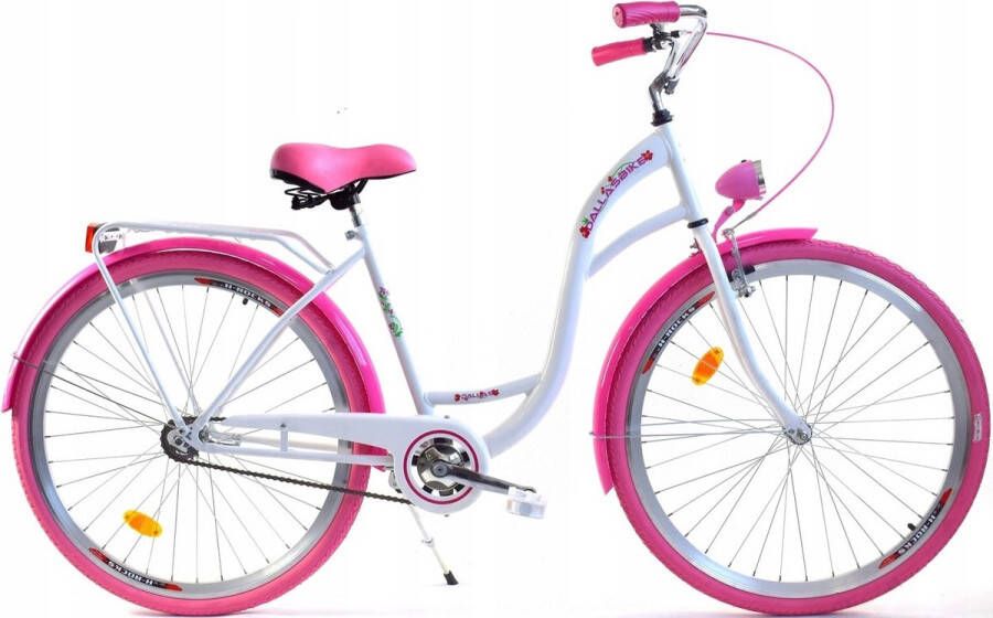 Dallas bike Meisjesfiets 26 inch stevig model wit roze